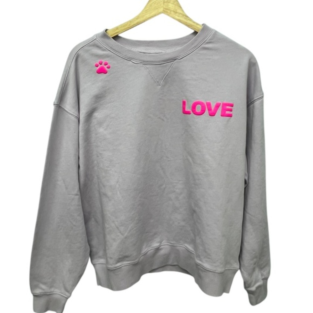 Wildfox Light Purple Pull Over Sweater Dogs Love Me Size Large